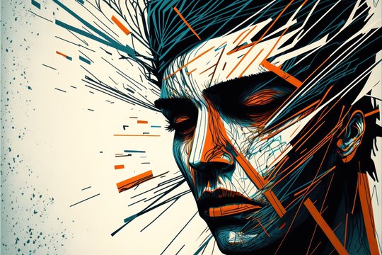 Depression and Anxiety Heavy Burden - AI Generated Abstract Art