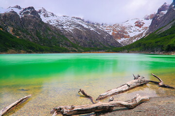 Laguna Esmeralda, Emerald lake near Ushuaia, Tierra Del fuego, Argentina