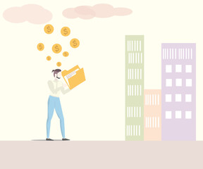 Young man's journey to work