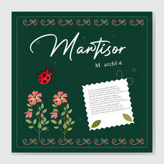 martisor for social media post design and Facebook and Instagram post design