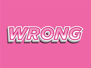 Fototapeta premium wrong word