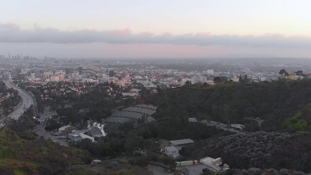Drone Footage over the Hollywood Hills 