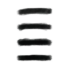 Set of watercolor ink strokes. Lines drawn by hand with watercolor brushes