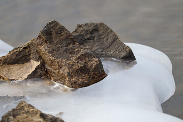 ice on the rocks