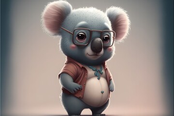 cute koala character created using AI Generative Technology