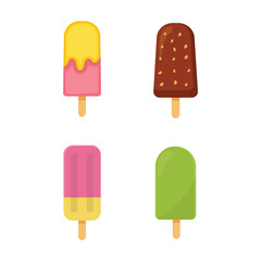 Set of ice cream vector illustration