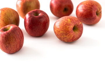 an appetizing bright red apple.