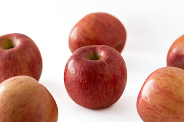 red apples isolated on white
