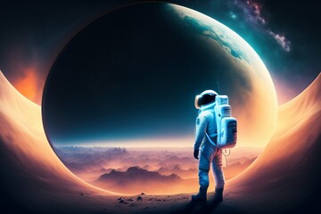 Obraz na płótnie Canvas person in space
