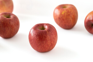 red apples isolated on white