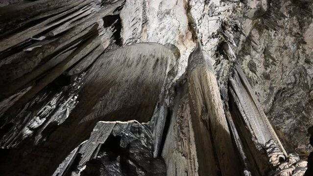 ceiling of the caves of arta in mallorca