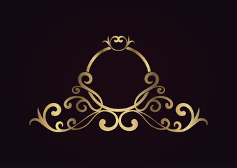 logo border, brand name, vintage ornament