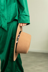 person in green dress