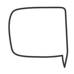 speech bubbles doodle massage outline element
