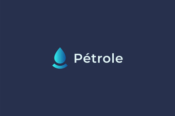Water or Oil Drip Simple Modern Logo Concept for Business Environment and Fuel Industry