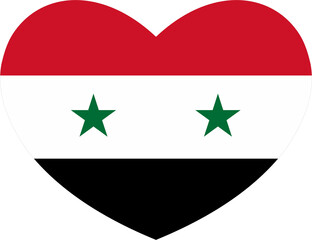 Syria flag heart shape 2023020213