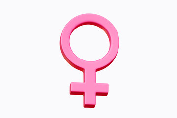 3d Female Gender Symbol Sign, 3d Illustration