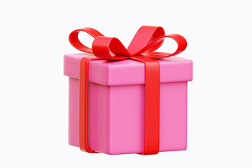 3d Gift Box Pink, Valentine 3d Illustration