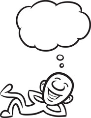 PNG image with transparent background of doodle small person having good time