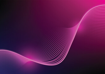 purple curve line technology abstract background