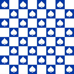 Color white and blue squares in a checkerboard pattern. Abstract background..Checkerboard, with shades, semless pattern.