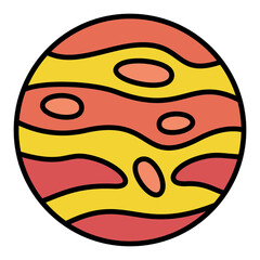 Venus Filled Line Icon