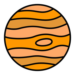 Jupiter Filled Line Icon © Maan Icons