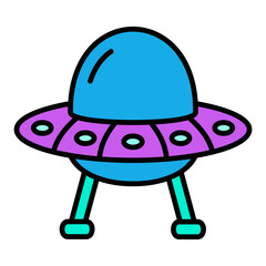 Ufo Filled Line Icon