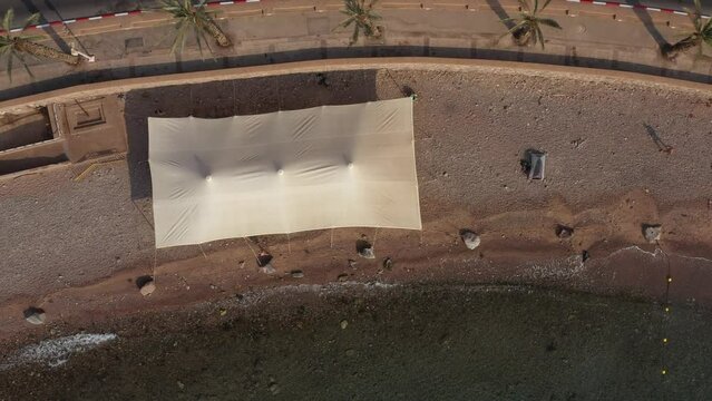 Off season shelter tent stay at Princess Beach Eilat Israel