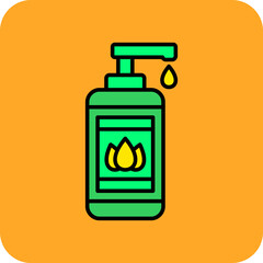 Lotion Multicolor Round Corner Filled Line Icon