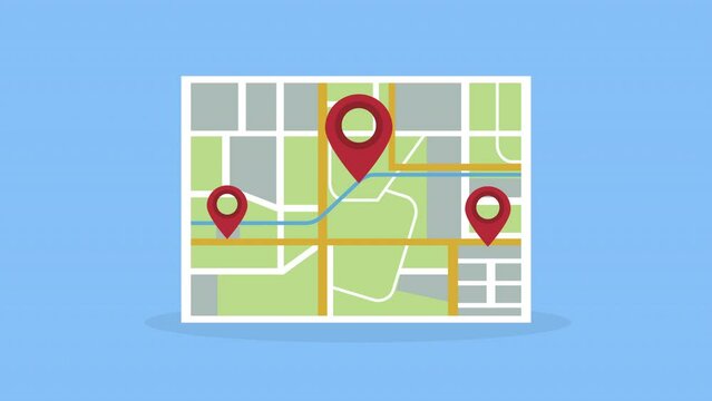 pin pointer location in paper street map