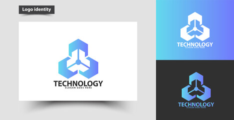 technology company business logo design