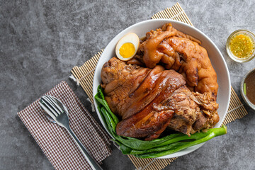 Braised Pork Hock,  Asian Food.