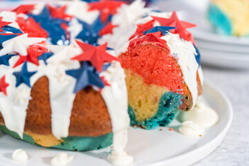 July 4th bundt cake