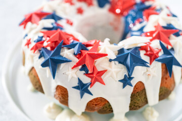 July 4th bundt cake