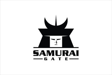 logo samurai gate, logo template