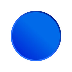The blue 3D huge dot on white background.