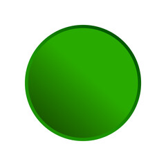 The green 3D huge dot on white background.