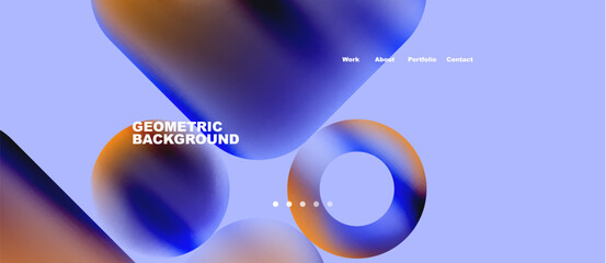 Round shapes and circles with liquid gradients