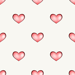 pink heart seamless pattern