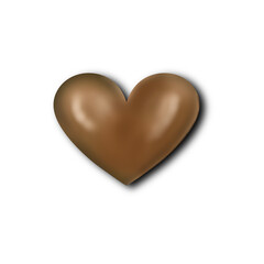 Brown chocolate heart PNG