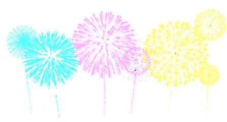 Sparkling fireworks to celebrate,Anniversary party concept.