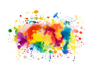 Abstraction colored blots. Vector illustration