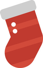 Christmas ornament decoration sock flat icon vector