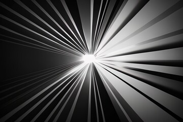 Black and white background, lines and light flares isolated in dark black solid background, perfect for design and business background prints generative ai.