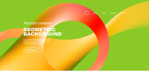 Liquid colors with flowing round shapes abstract background. Vector illustration for wallpaper, banner, background, leaflet, catalog, cover, flyer