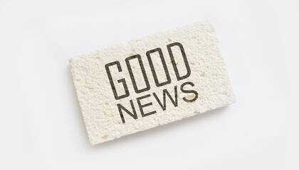 good news sign on white background	