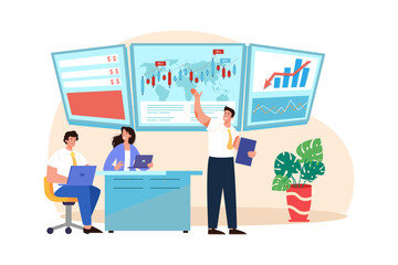 Investment Education Illustration concept on white background