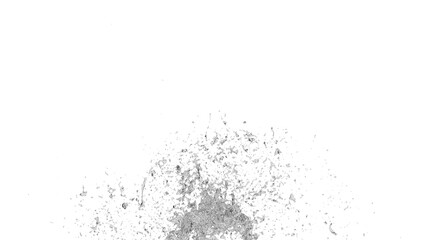 Splash squirting water background 3D Render illustration