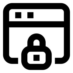 Web Password line icon